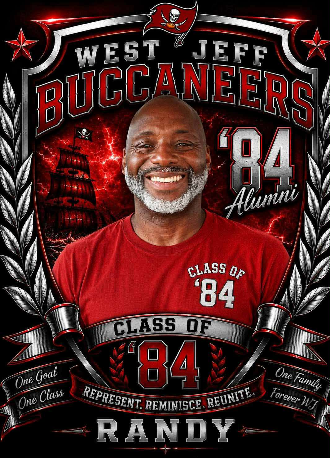 West Jeff Buccaneers alumni tribute for Randy