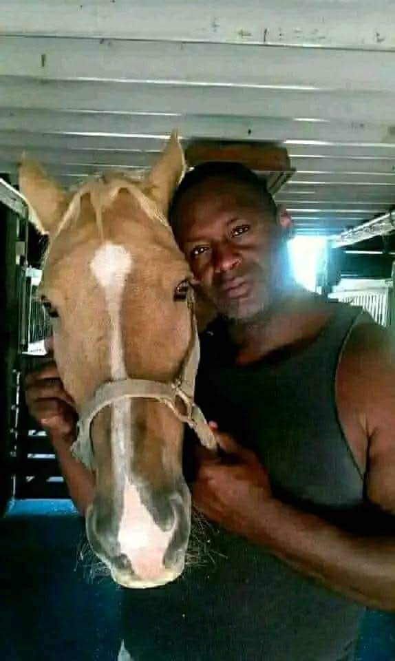 Randy Thornton with a horse